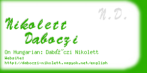 nikolett daboczi business card